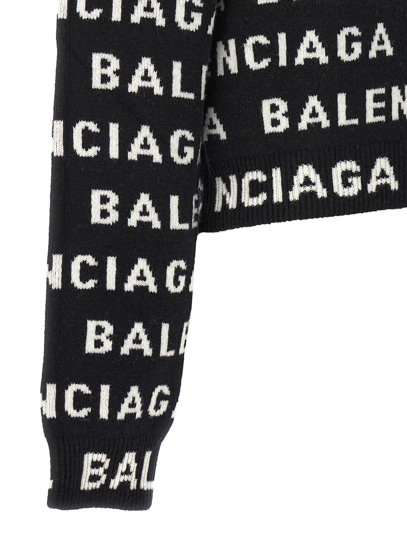 Balenciaga All-Over Logo Sweater