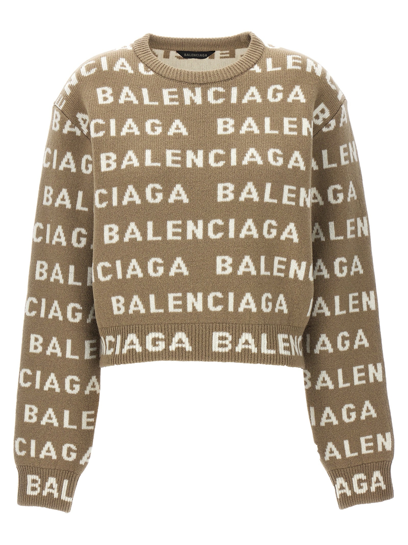 Balenciaga All-Over Logo Sweater