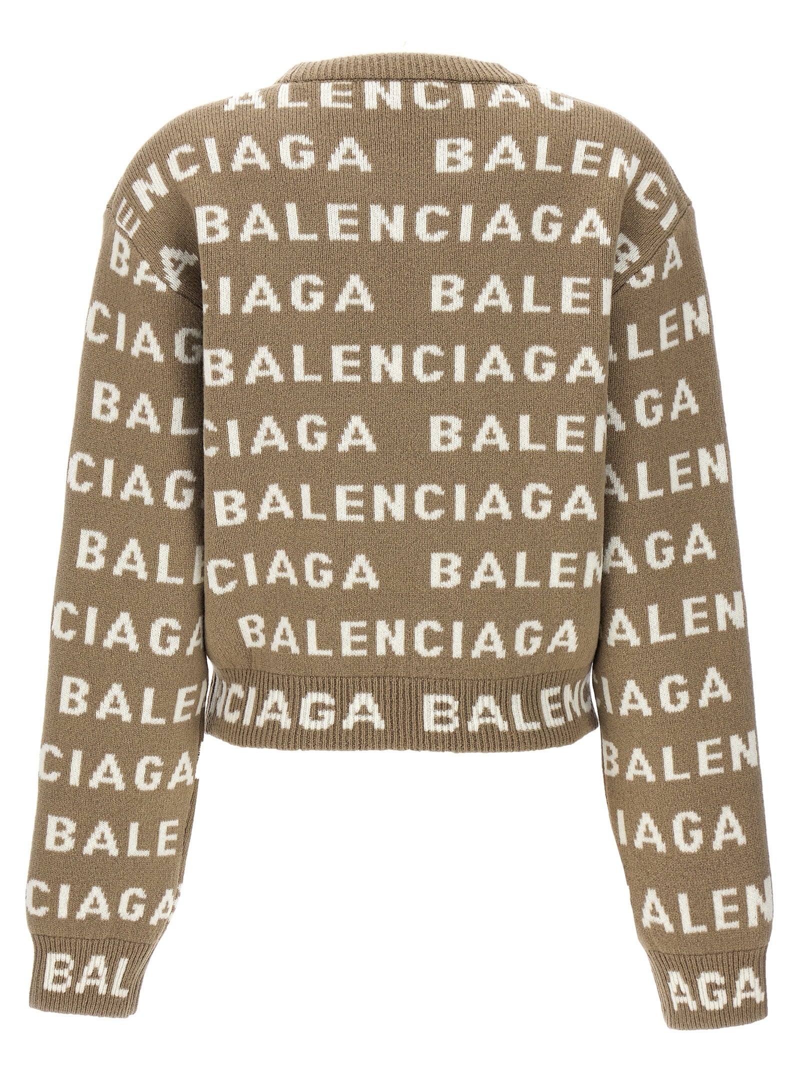 Balenciaga All-Over Logo Sweater