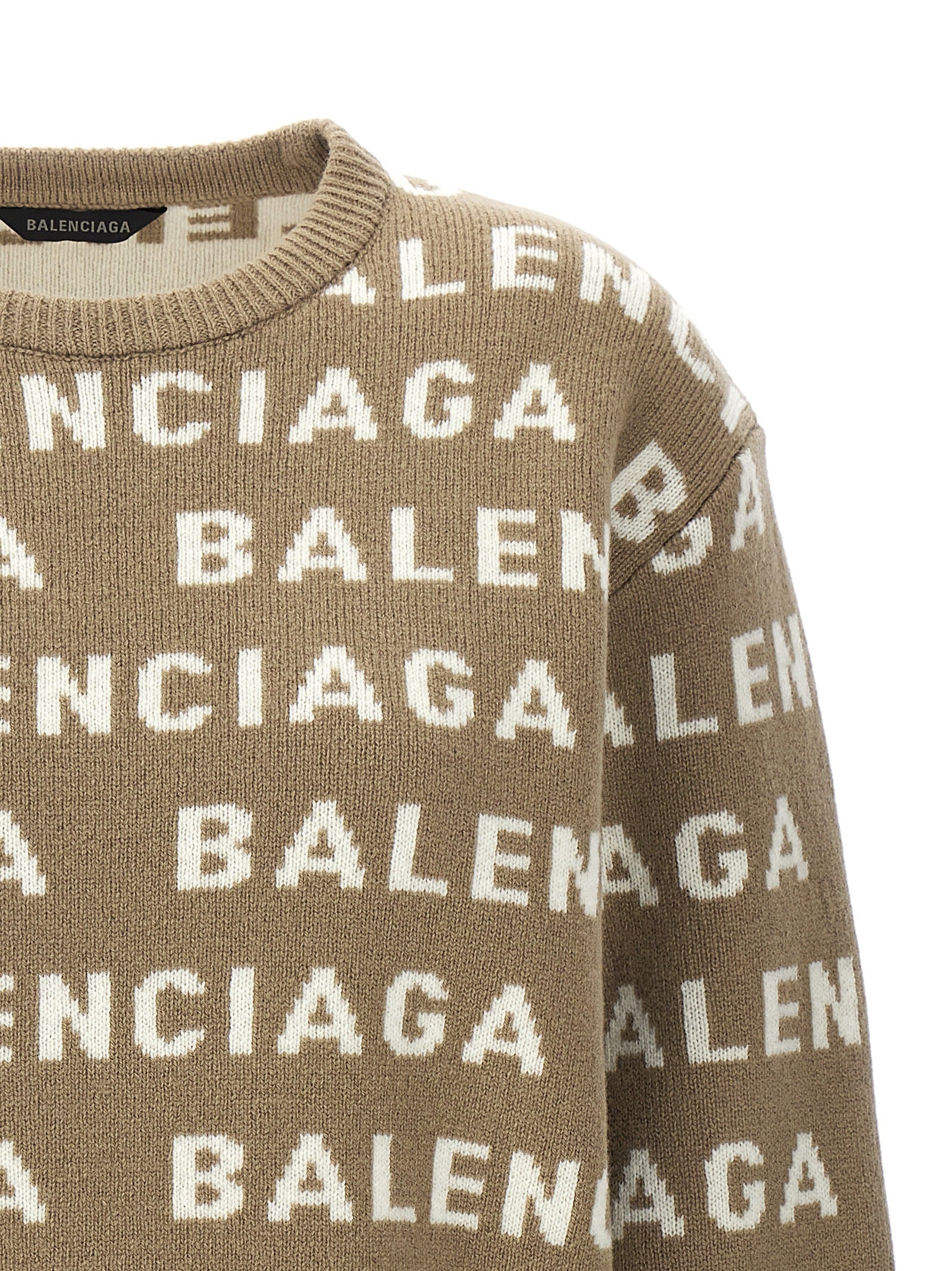 Balenciaga All-Over Logo Sweater