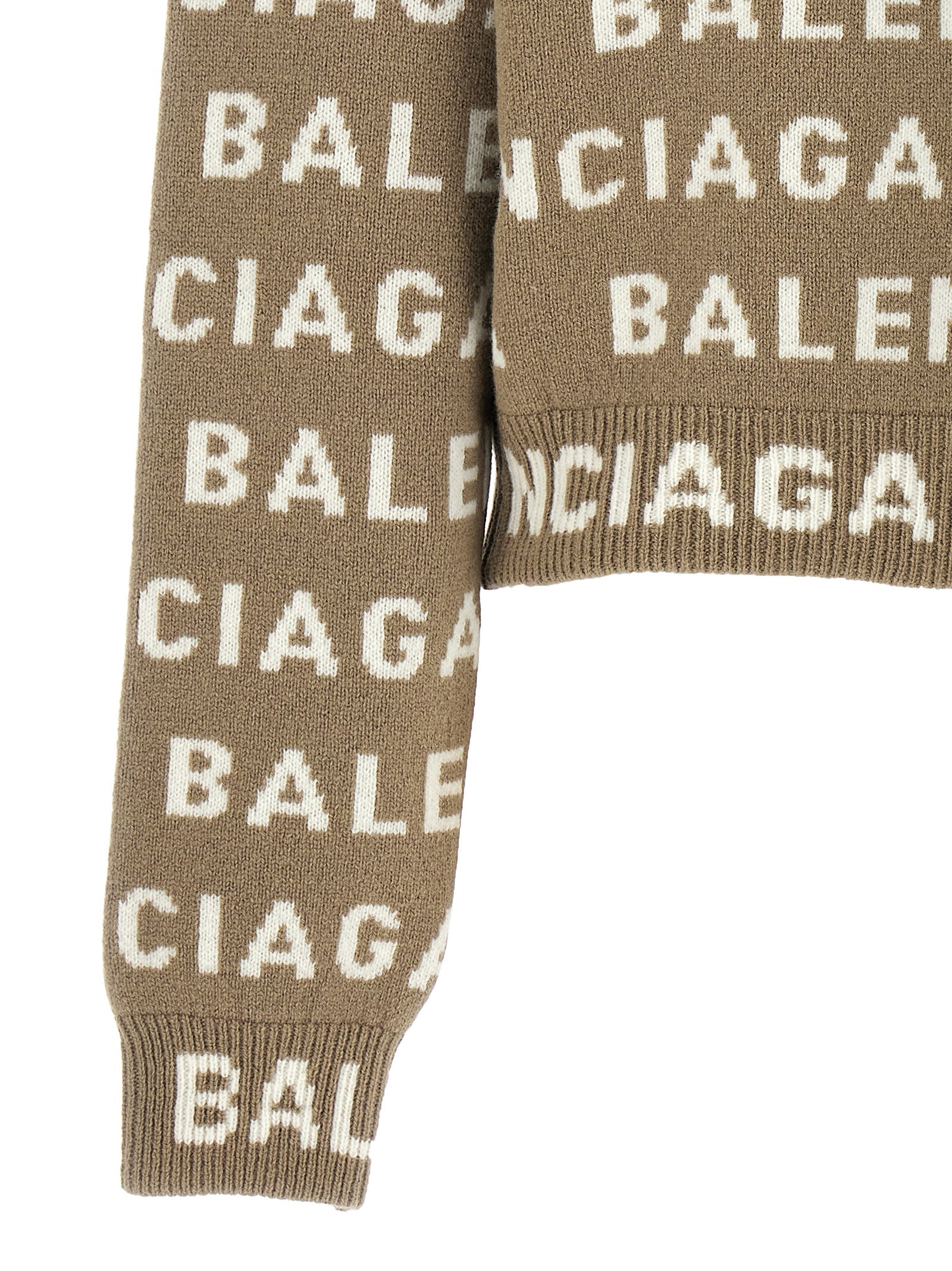 Balenciaga All-Over Logo Sweater