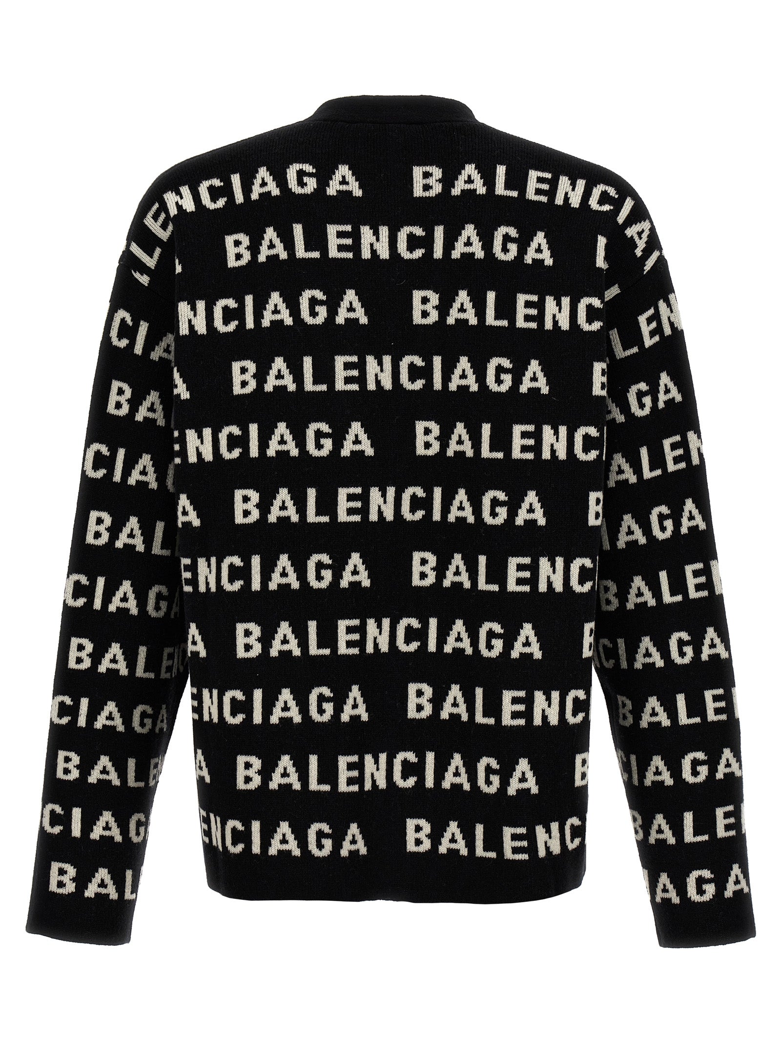 Balenciaga All-Over Logo Cardigan