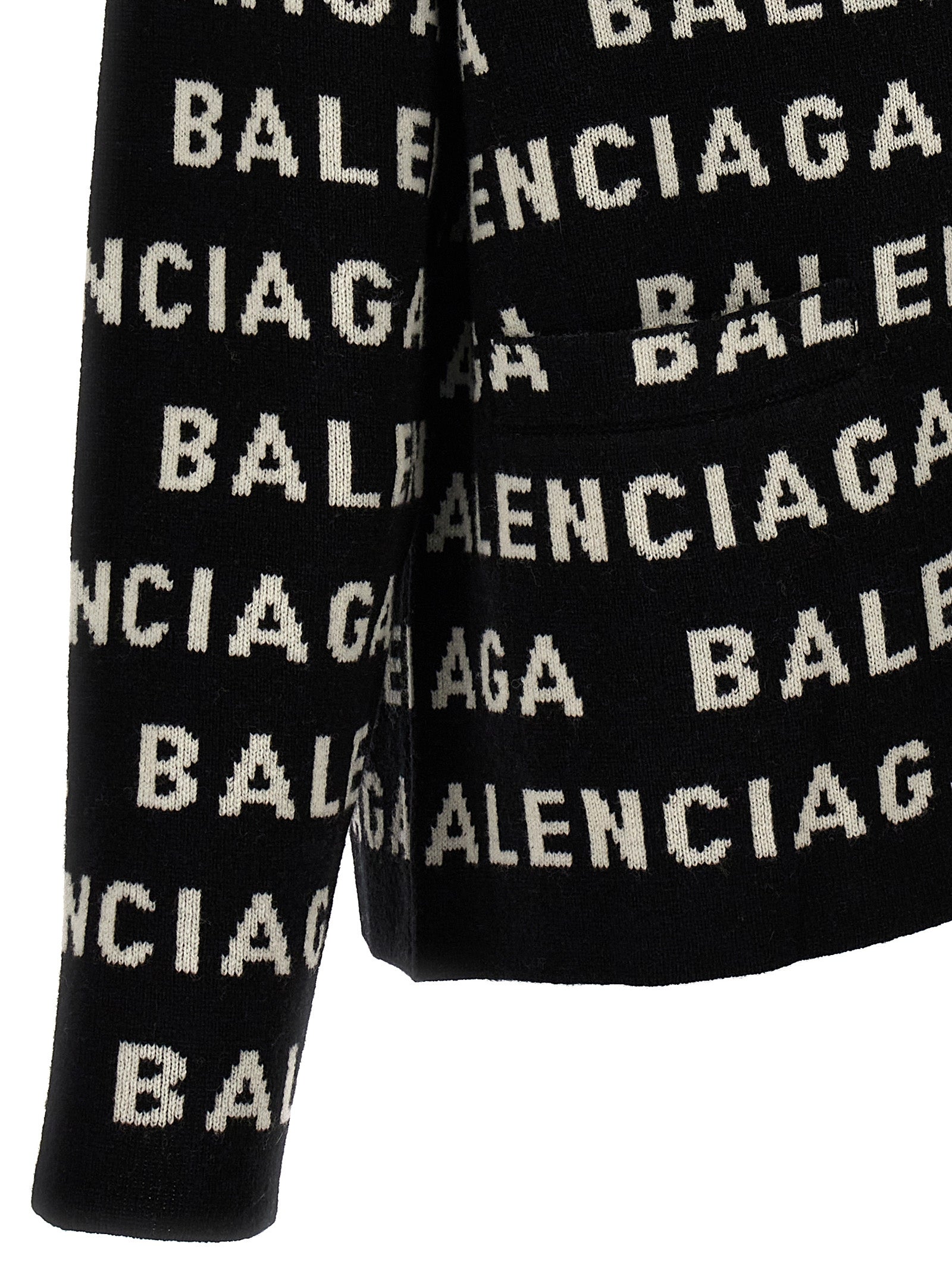 Balenciaga All-Over Logo Cardigan