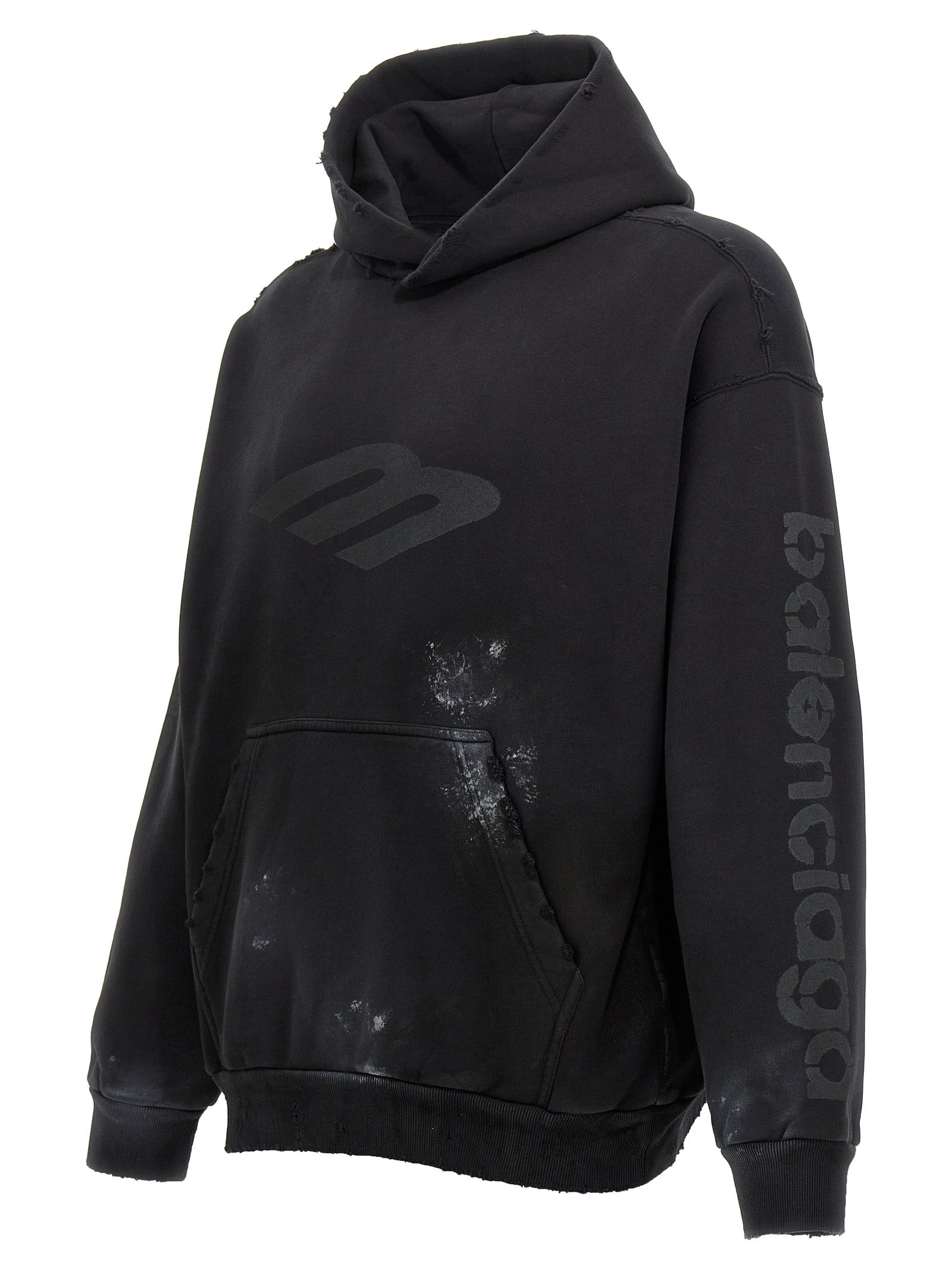 Balenciaga Logo Print Hoodie