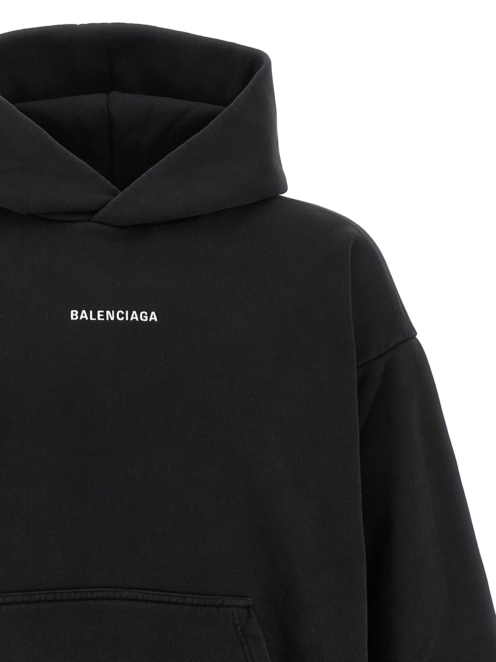 Balenciaga Logo Embroidery Hoodie
