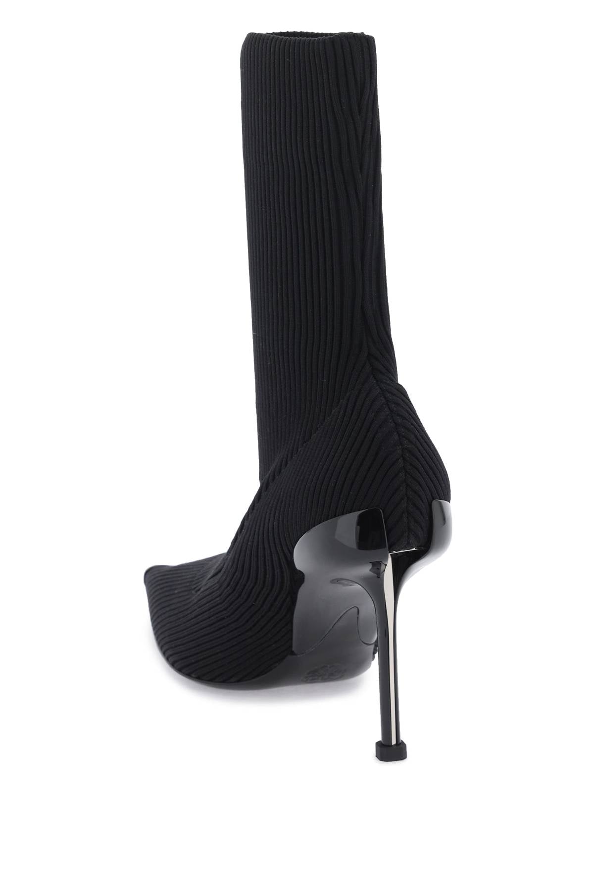 Alexander Mcqueen Knit Slash Ankle Boots