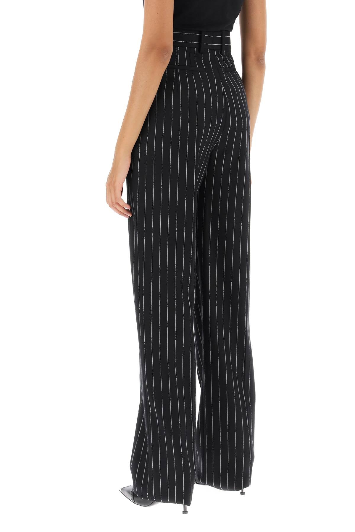 Alexander Mcqueen Broken Pinstripe Trousers