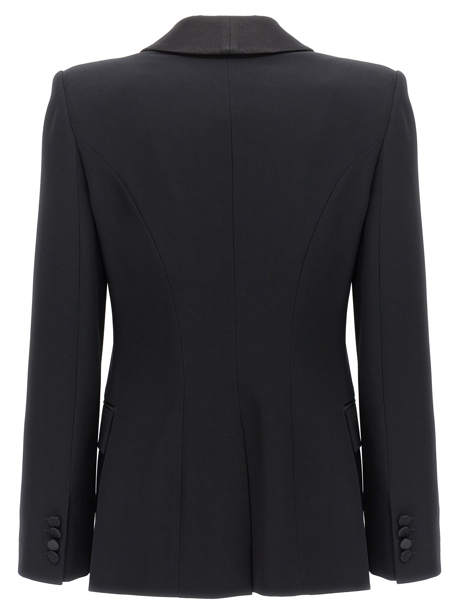 Alexander Mcqueen Double-Breasted Blazer With Satin Details