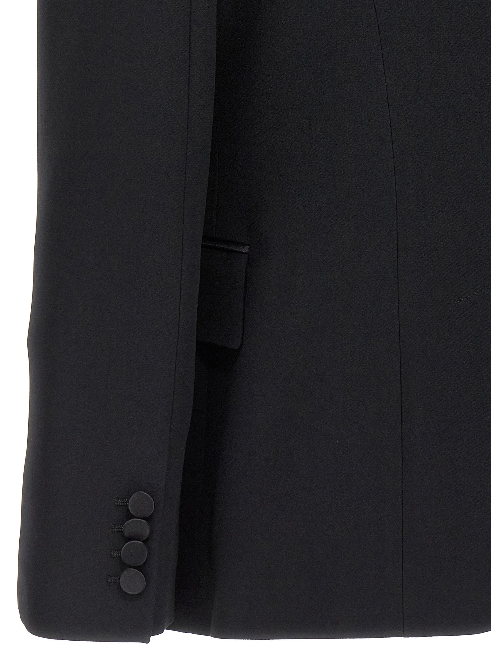 Alexander Mcqueen Double-Breasted Blazer With Satin Details