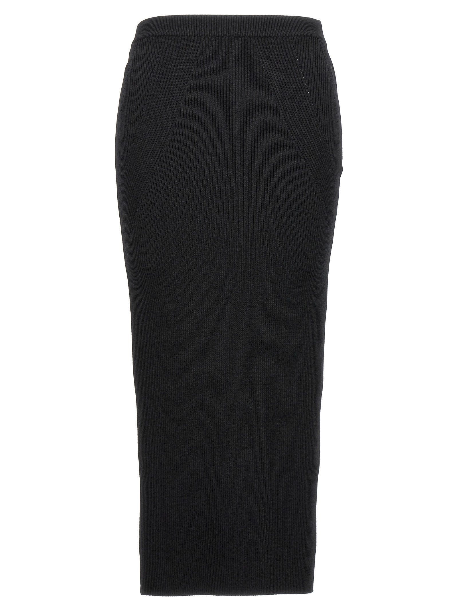 Alexander Mcqueen Ribbed Midi Skirt