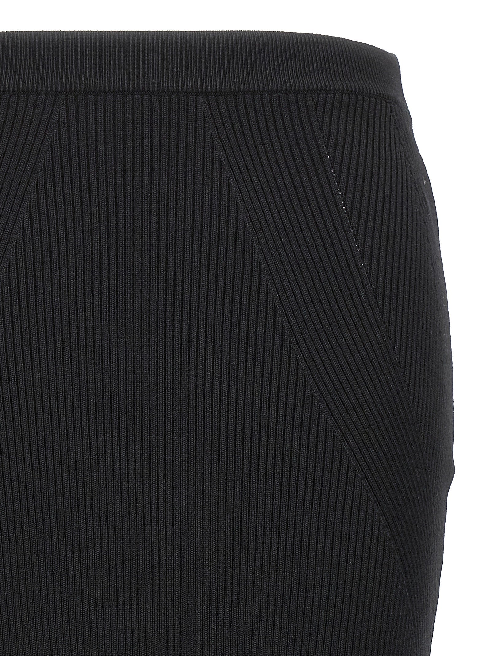 Alexander Mcqueen Ribbed Midi Skirt