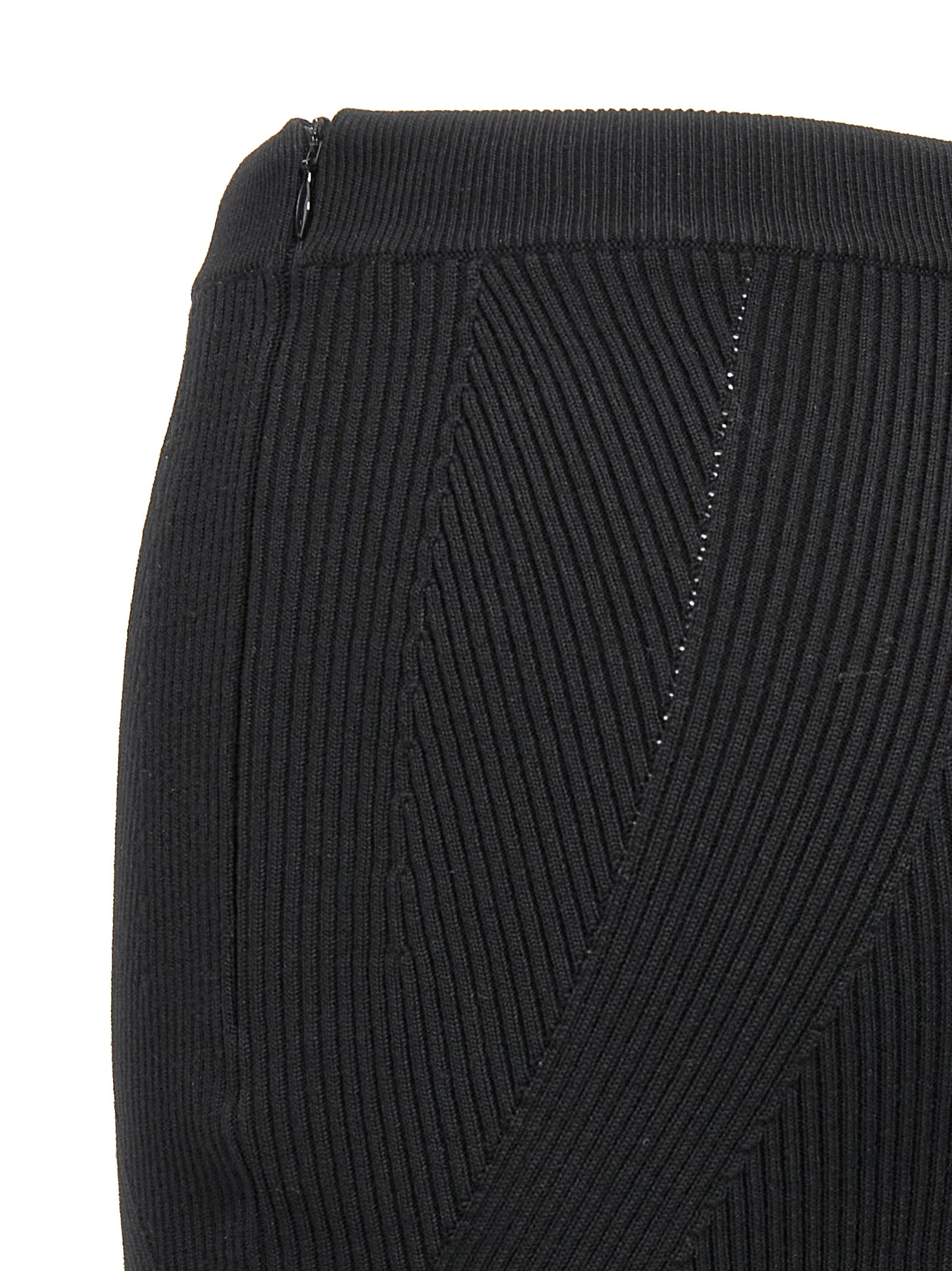 Alexander Mcqueen Ribbed Midi Skirt