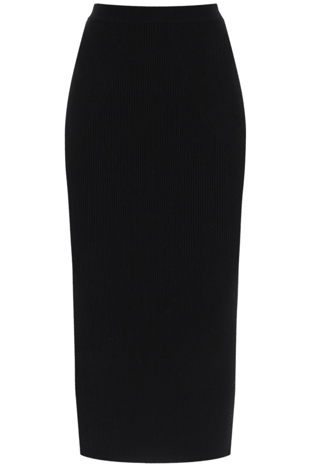 Alexander Mcqueen Ribbed-Knit Pencil Skirt