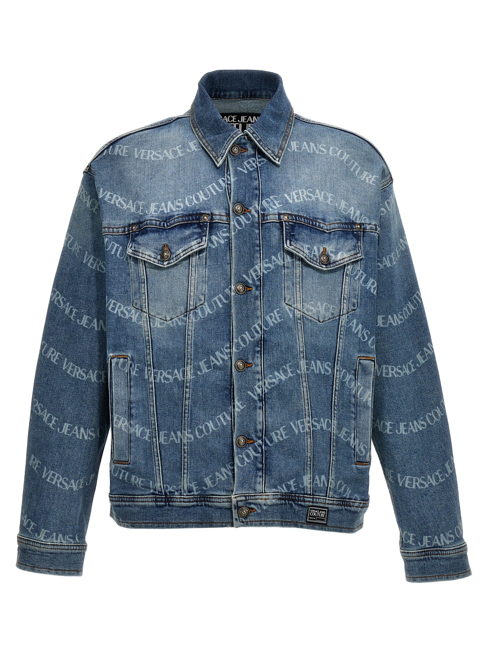 Versace Jeans Couture Logo Print Denim Jacket