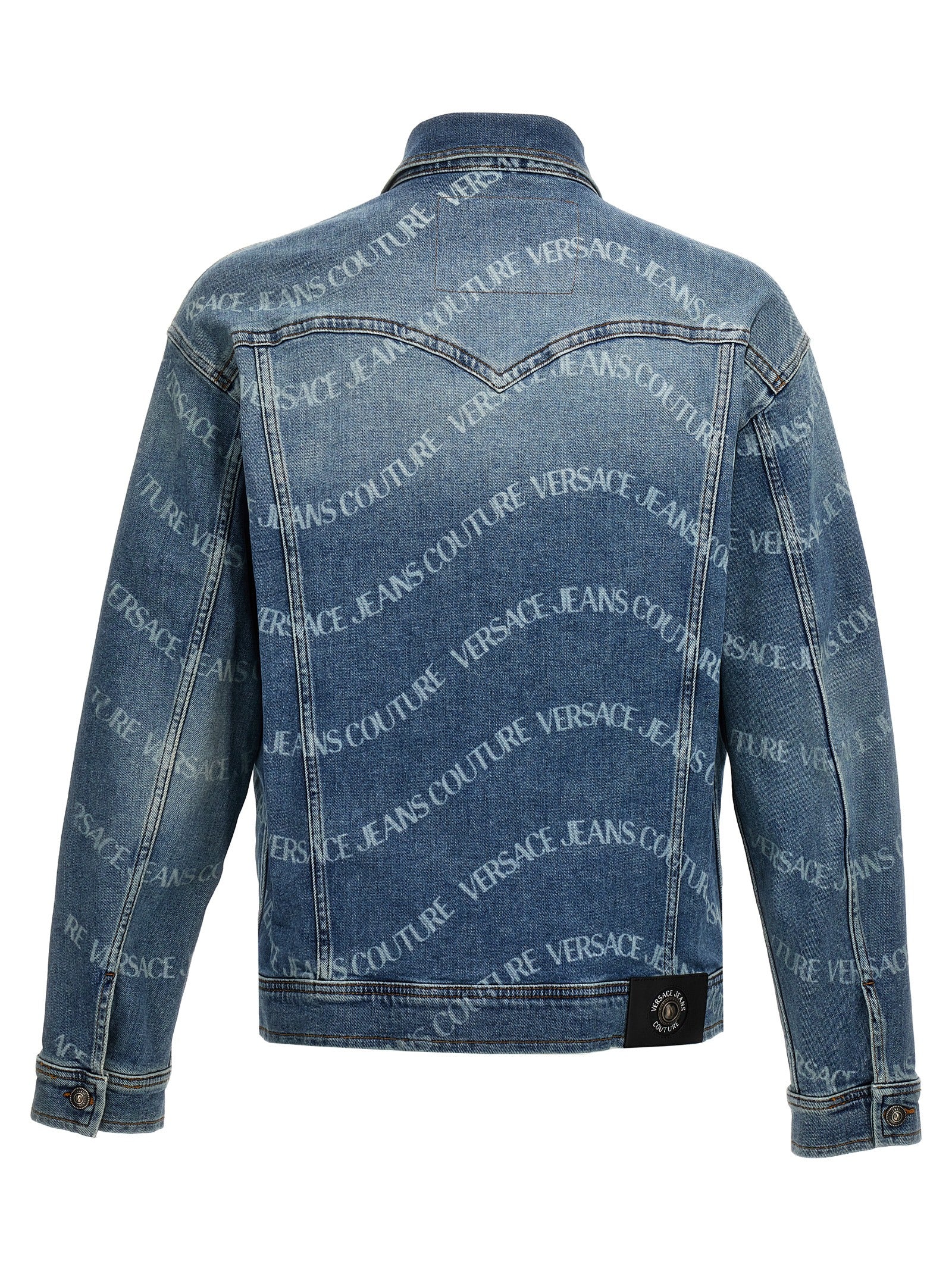 Versace Jeans Couture Logo Print Denim Jacket