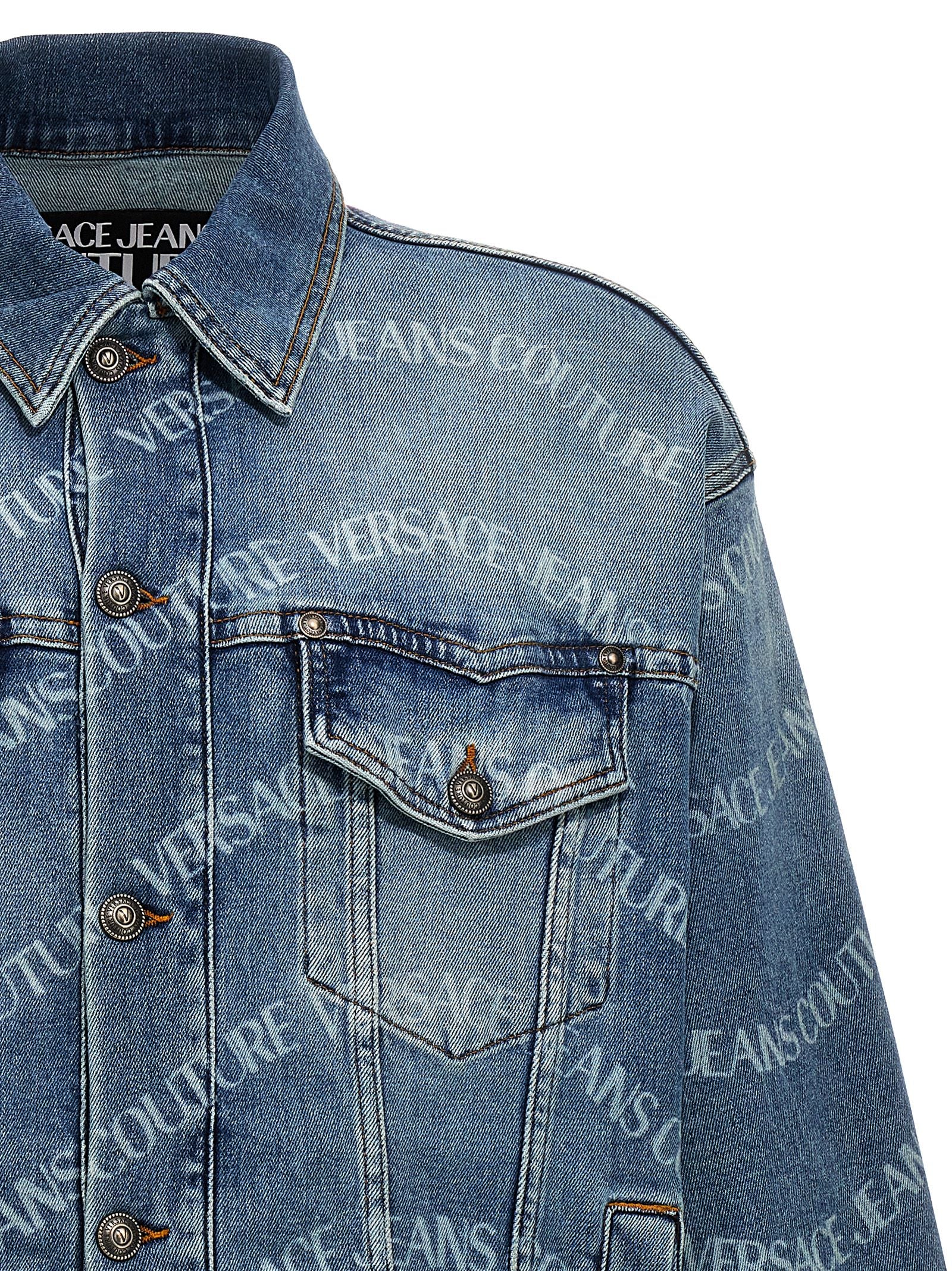 Versace Jeans Couture Logo Print Denim Jacket