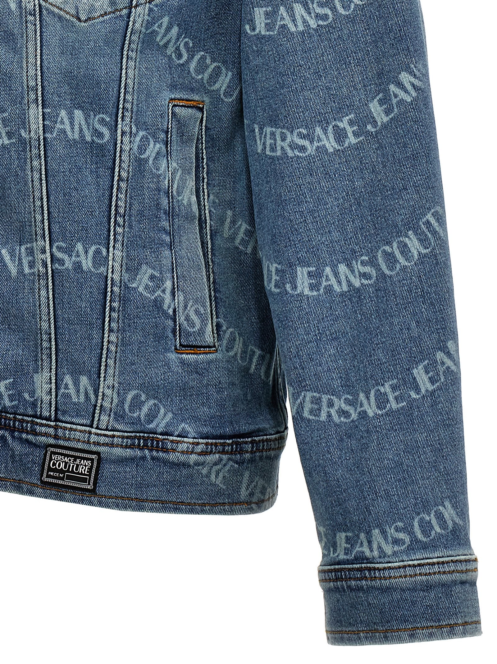 Versace Jeans Couture Logo Print Denim Jacket