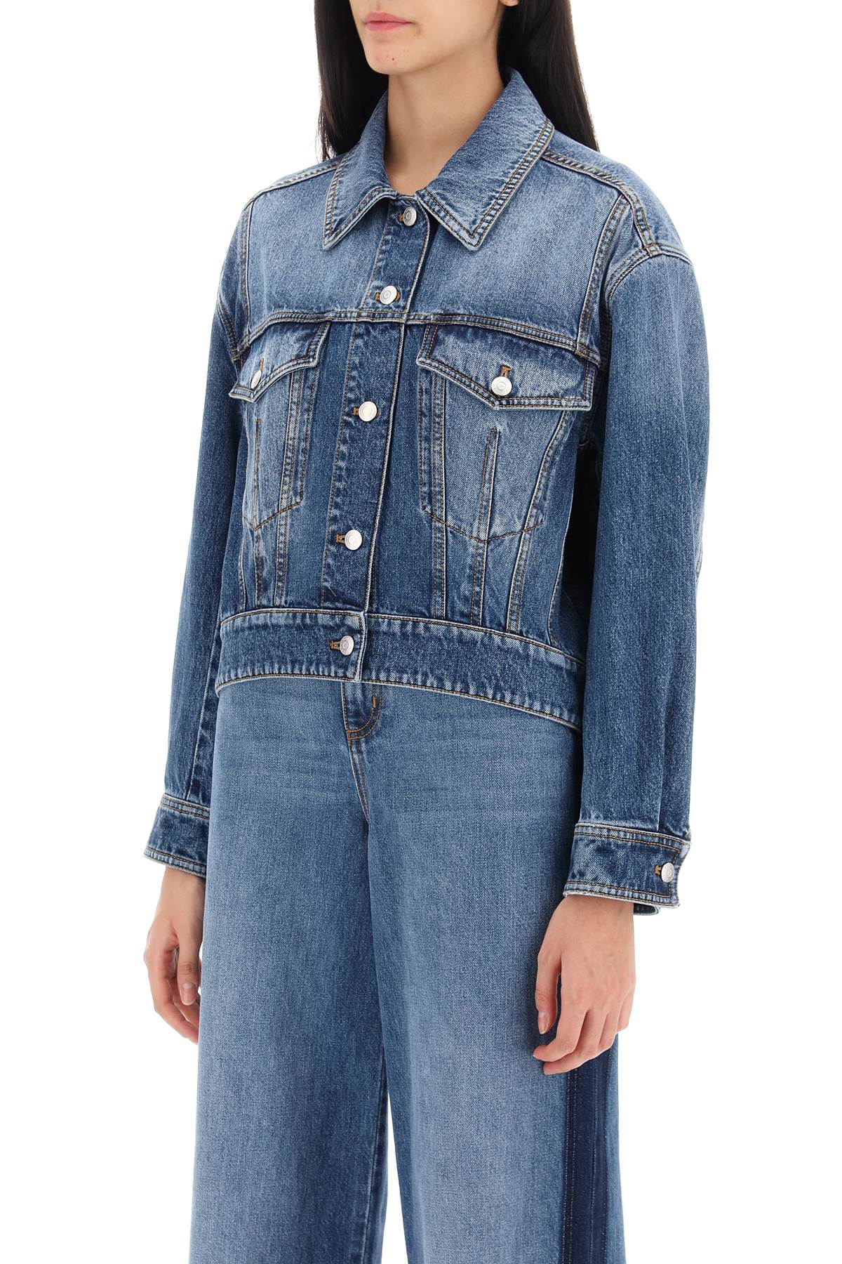 Alexander Mcqueen Denim Cocoon Jacket