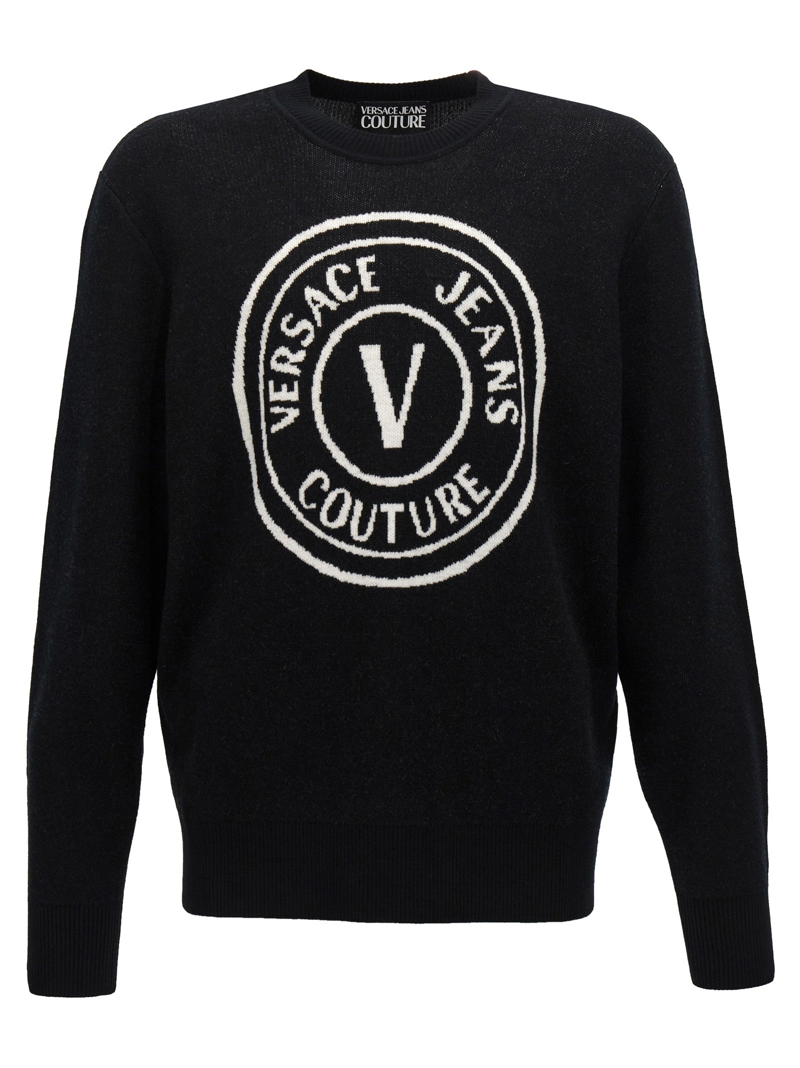 Versace Jeans Couture Logo Intarsia Sweater