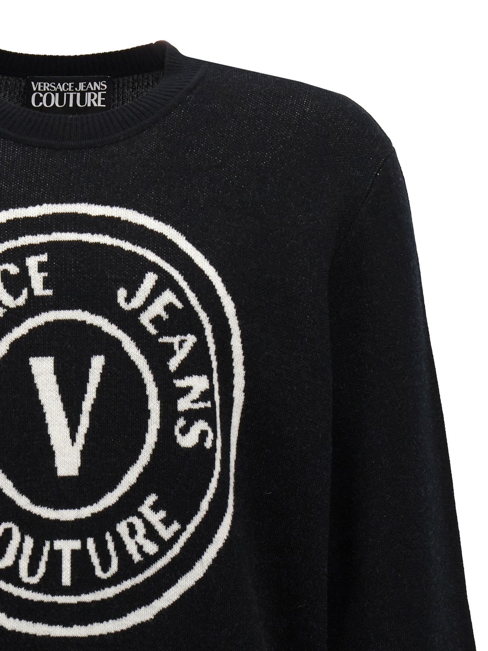 Versace Jeans Couture Logo Intarsia Sweater