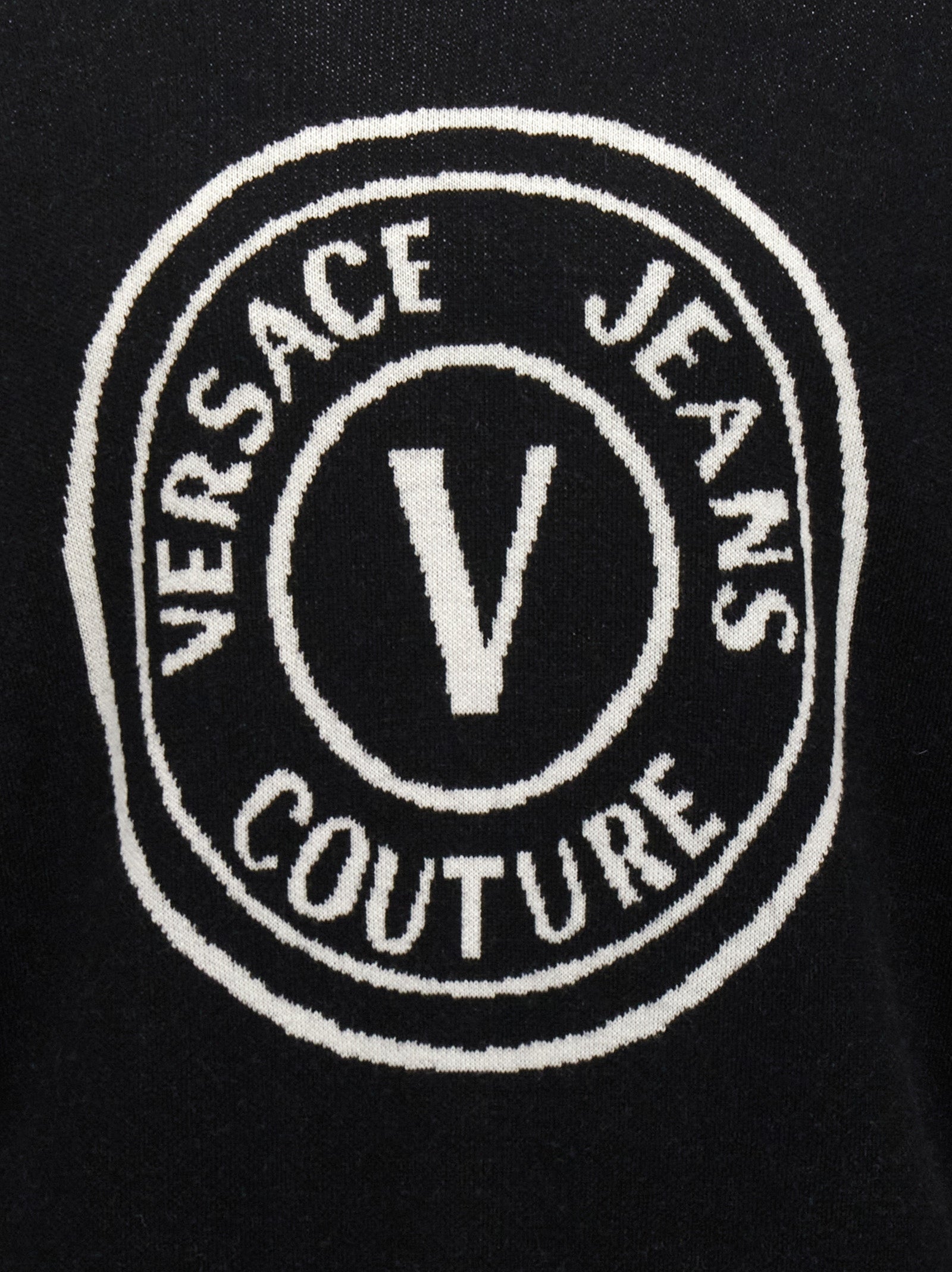 Versace Jeans Couture Logo Intarsia Sweater