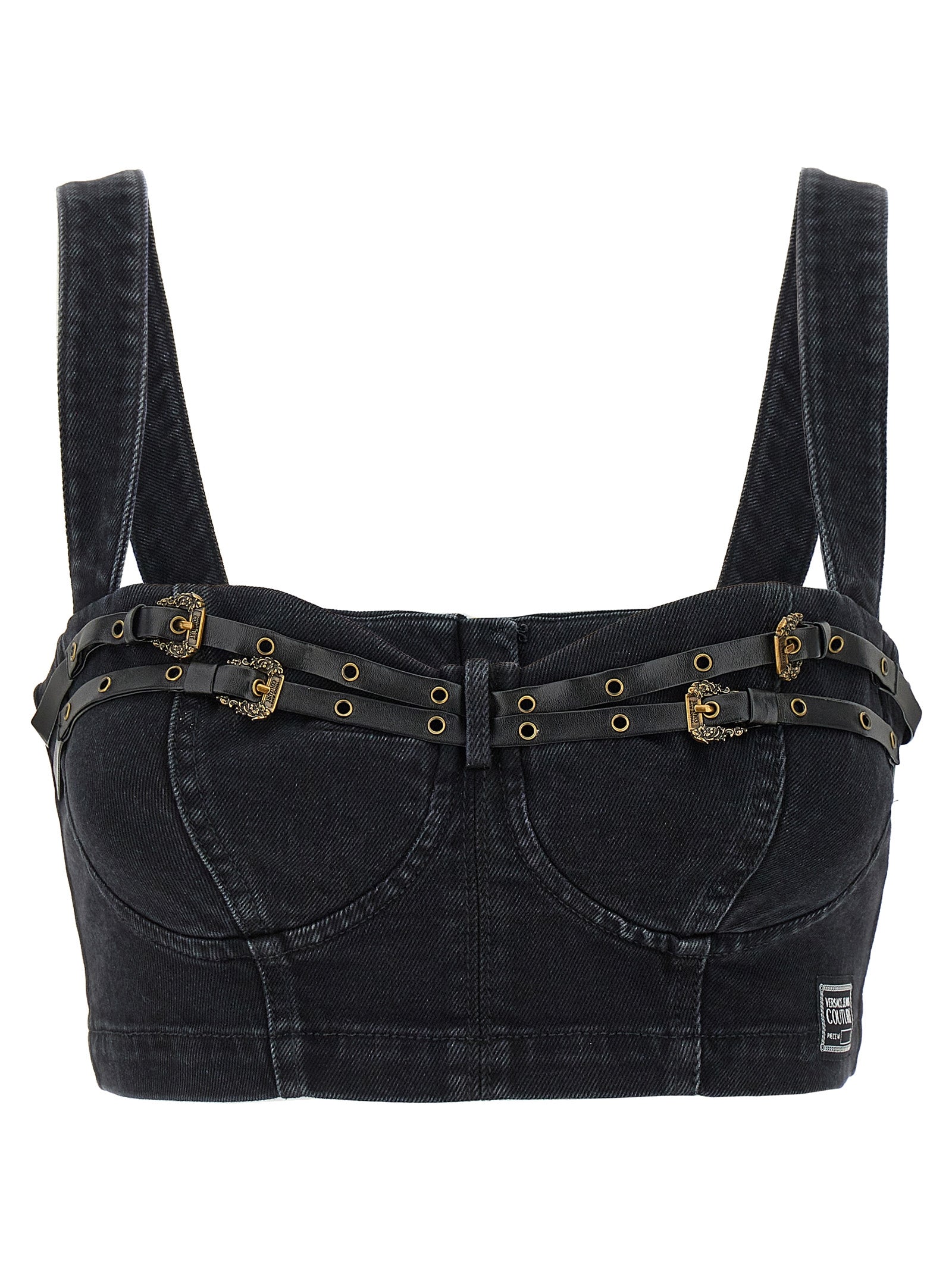 Versace Jeans Couture Denim Strap Top