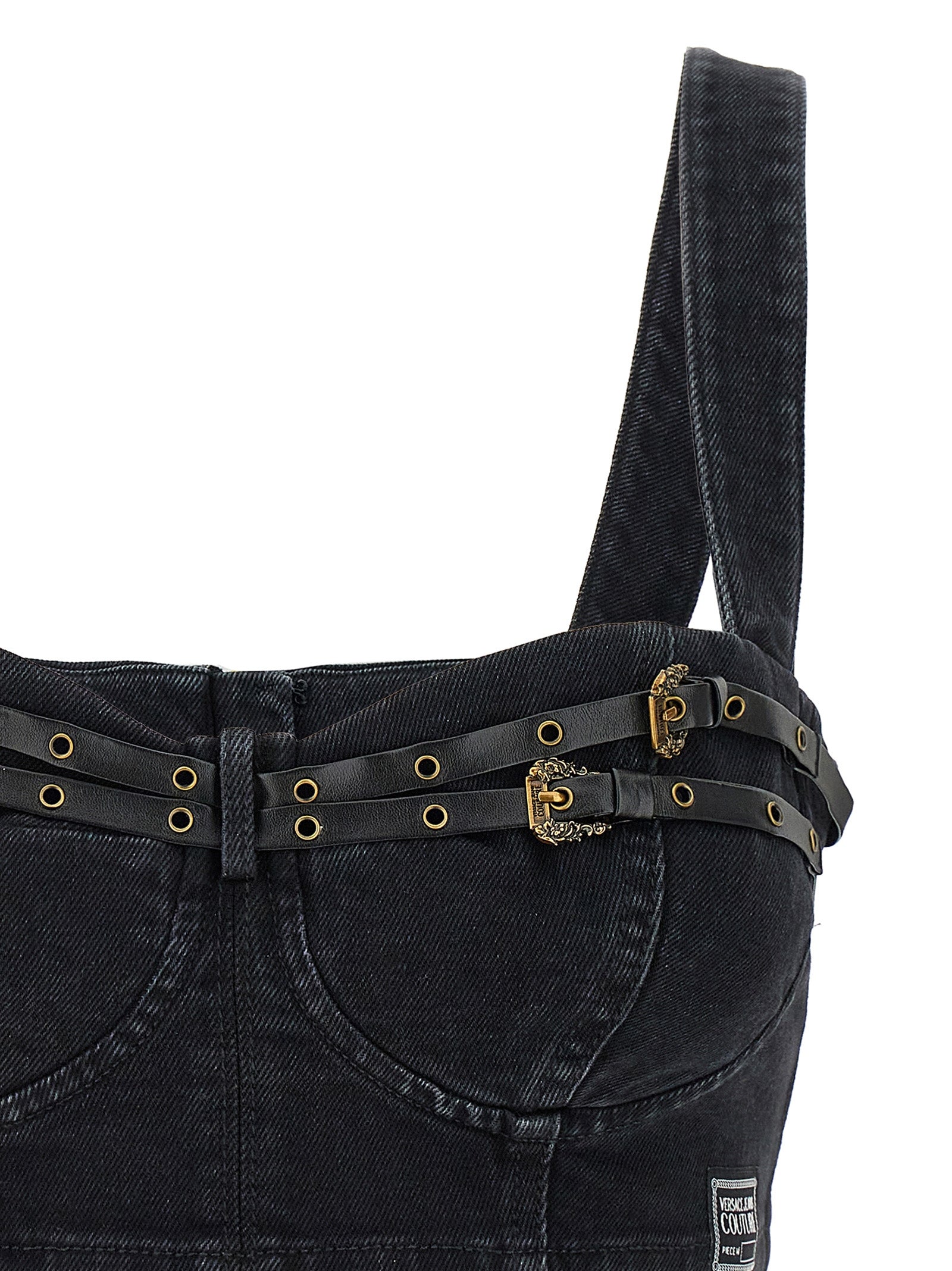 Versace Jeans Couture Denim Strap Top