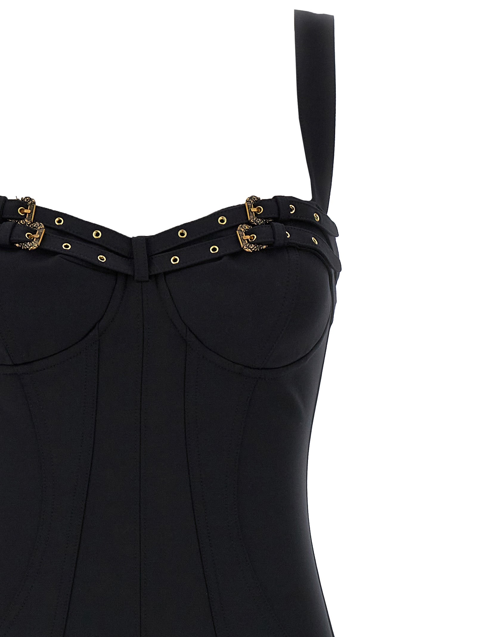 Versace Jeans Couture Buckle Detail Dress