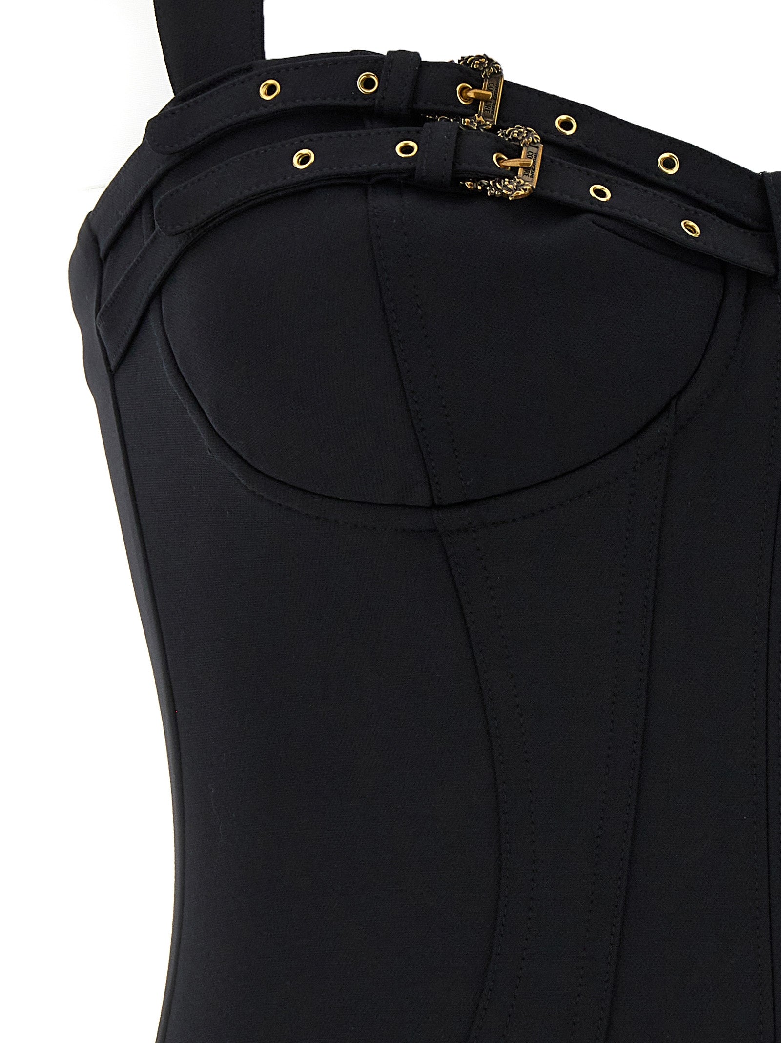 Versace Jeans Couture Buckle Detail Dress