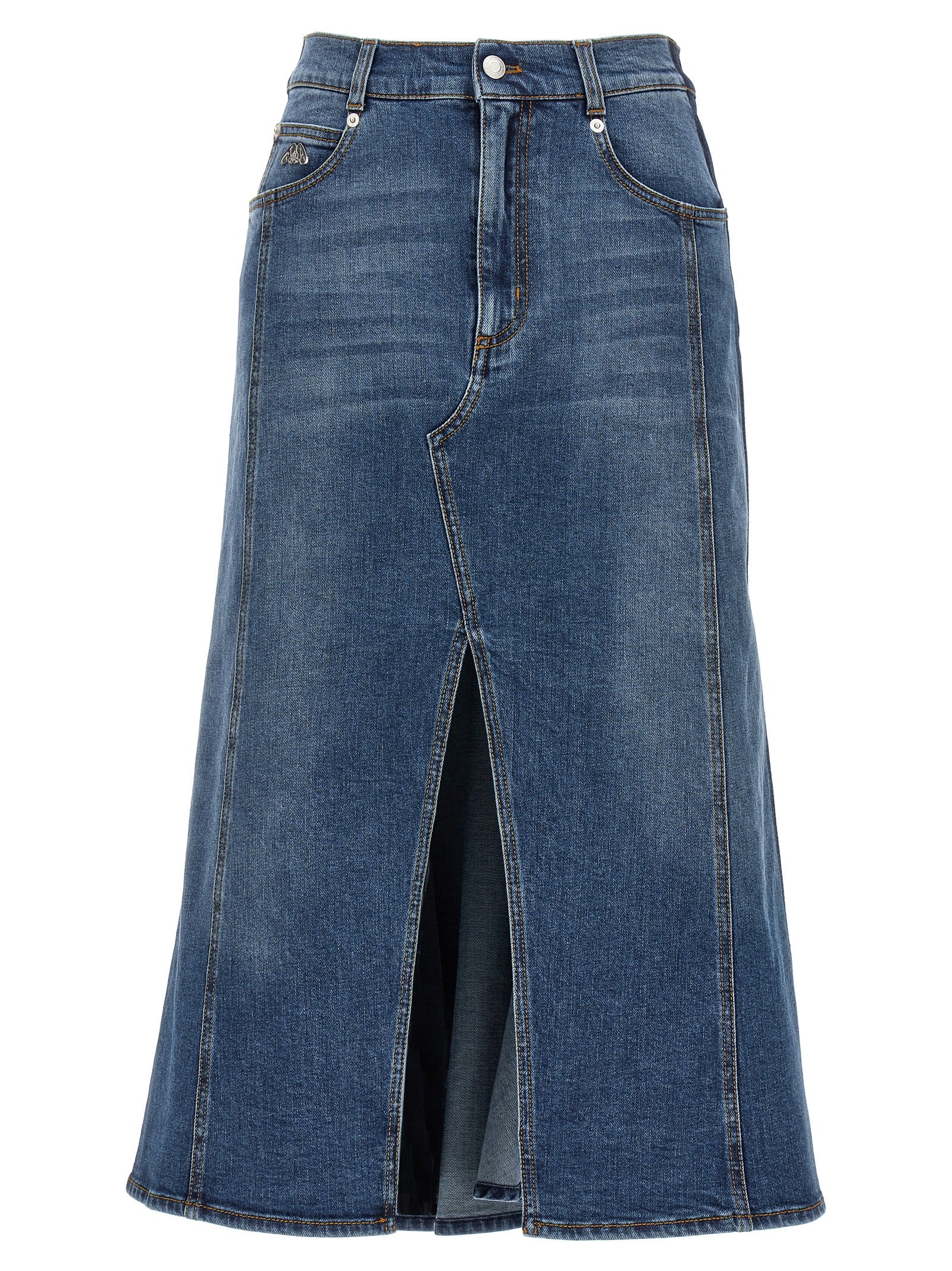 Alexander Mcqueen Denim Skirt