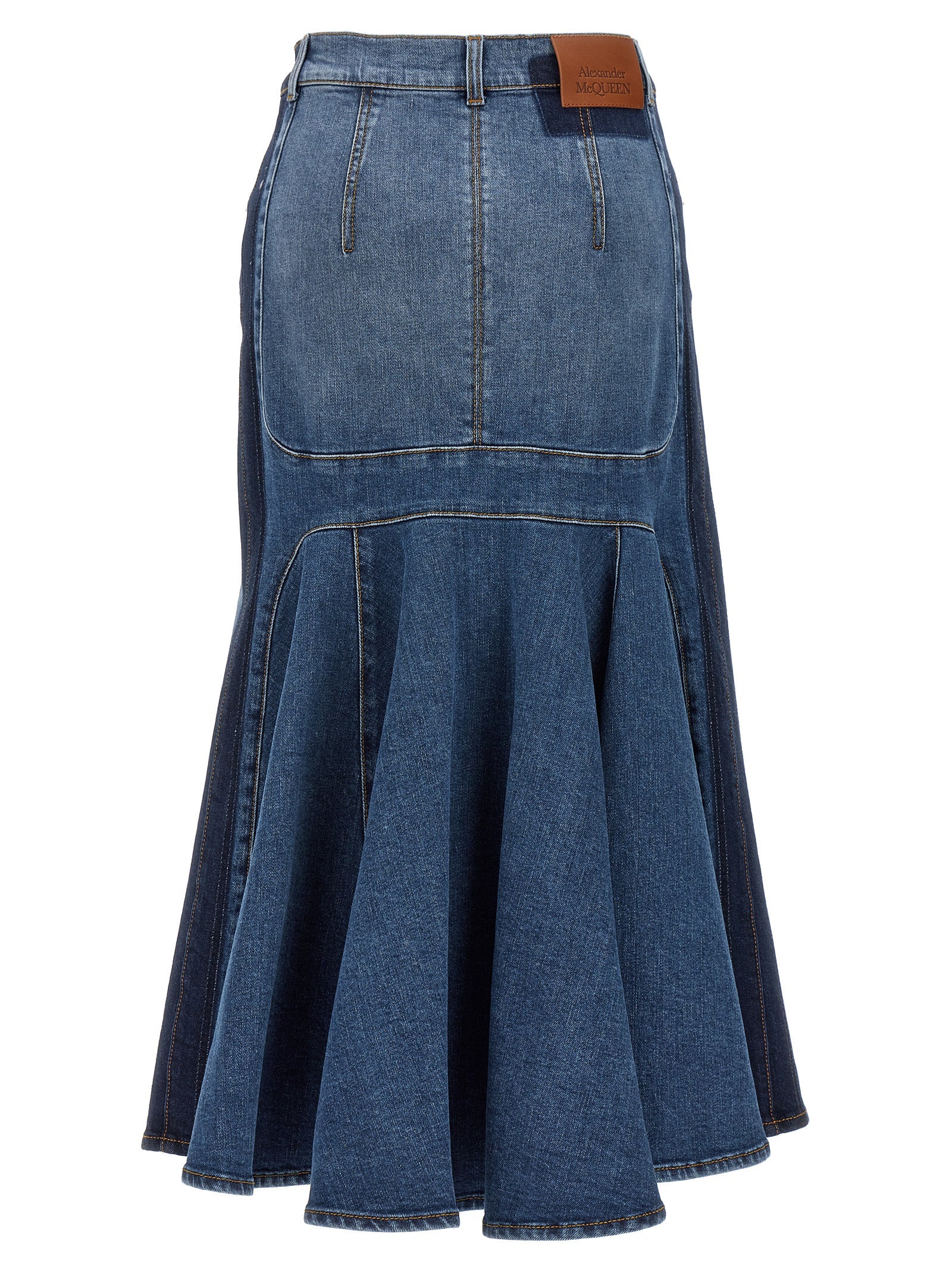 Alexander Mcqueen Denim Skirt