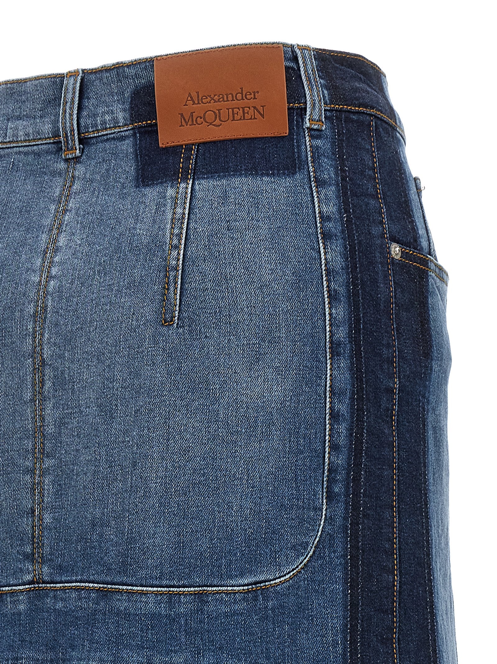 Alexander Mcqueen Denim Skirt