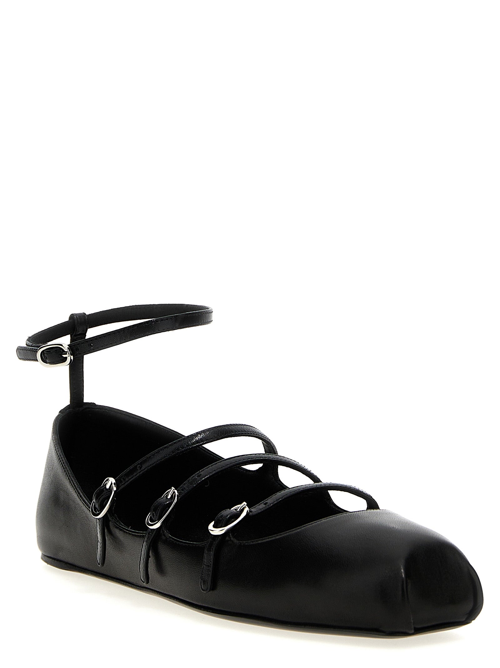 Alexander Mcqueen Leather Strap Ballet Flats