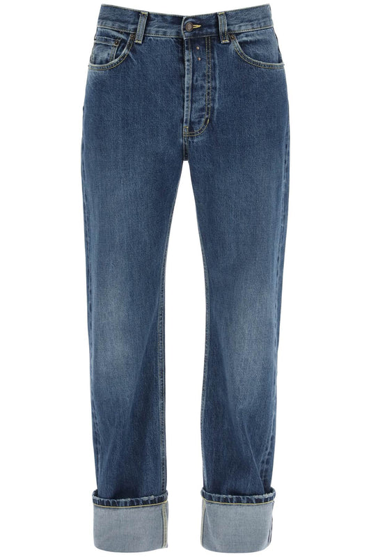 Alexander McQueen Straight Fit Jeans In Selvedge Denim Blue