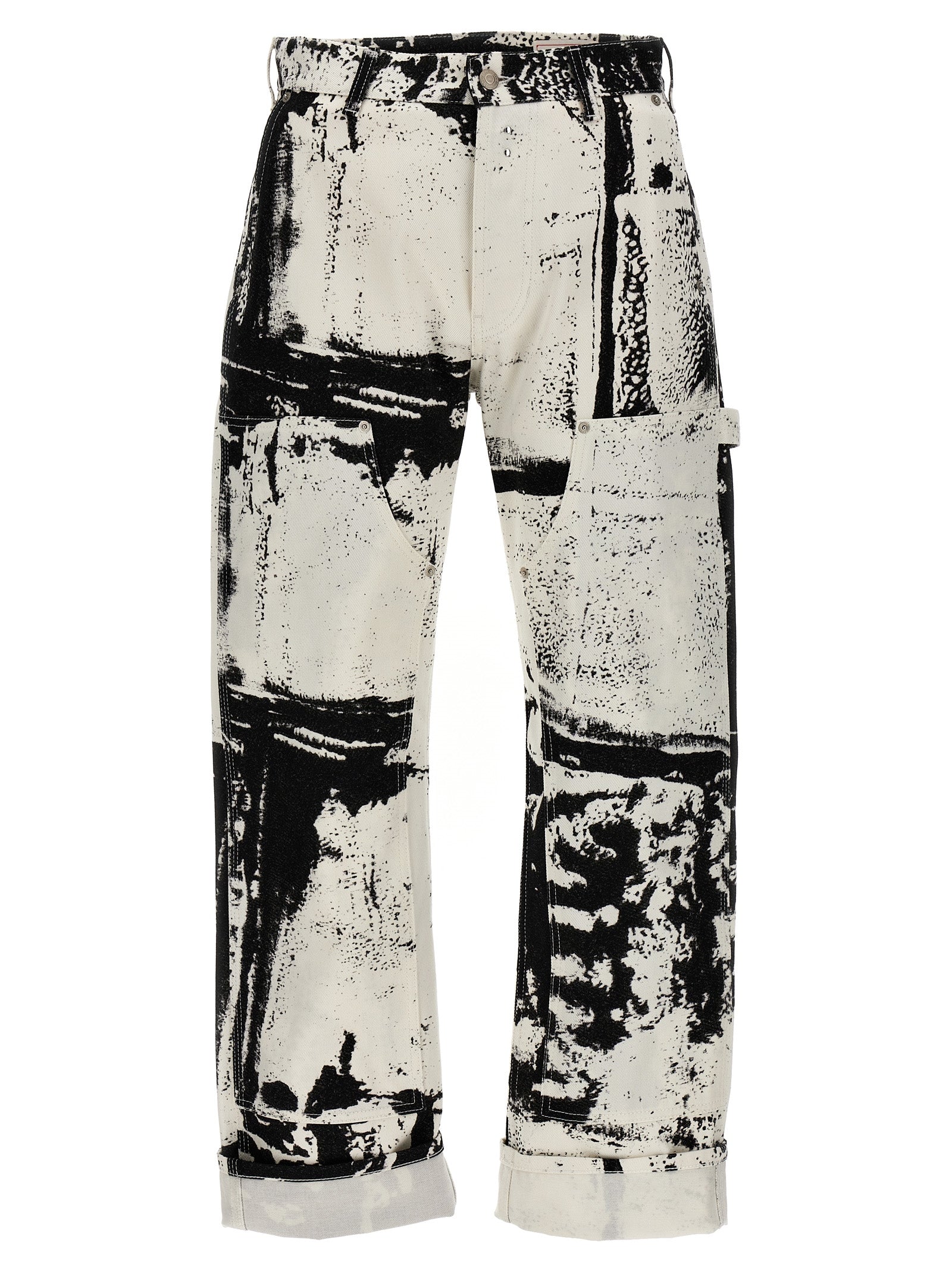 Alexander Mcqueen Fold Print Jeans