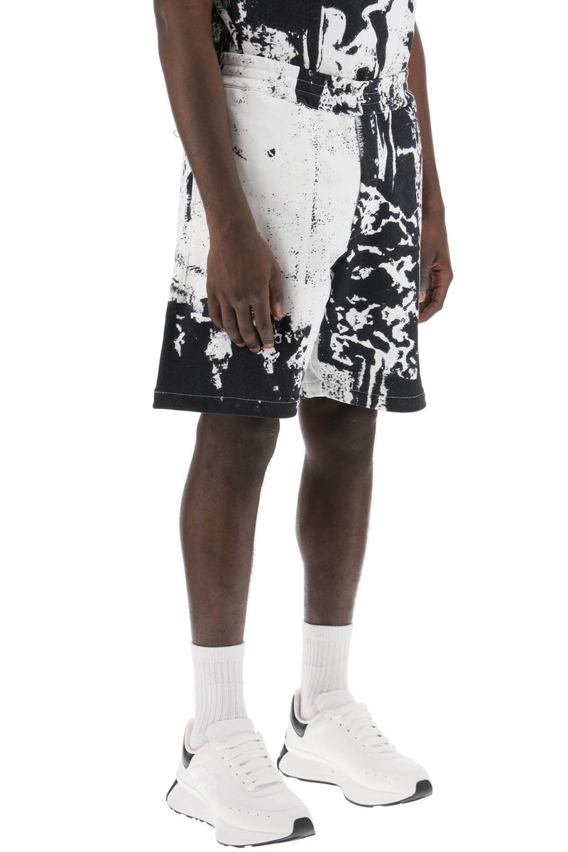 Alexander McQueen Fold Print Sweat Shorts White