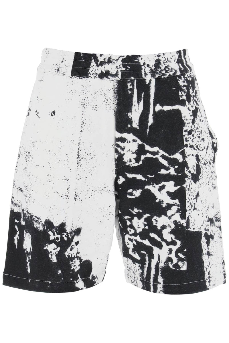 Alexander McQueen Fold Print Sweat Shorts White