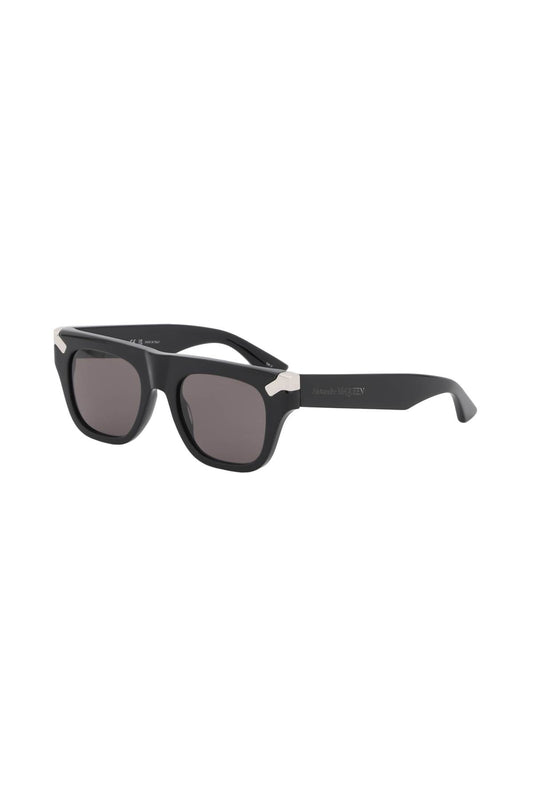 Alexander McQueen Punk Rivet Mask Sunglasses Black