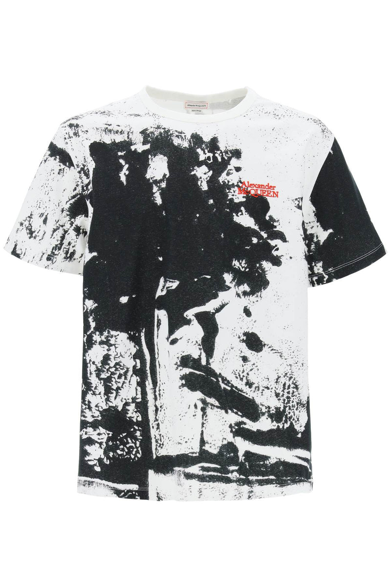 Alexander McQueen Fold Print T-Shirt White