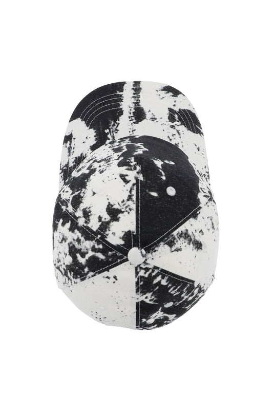 Alexander McQueen Printed Baseball Cap With Logo Embroidery White