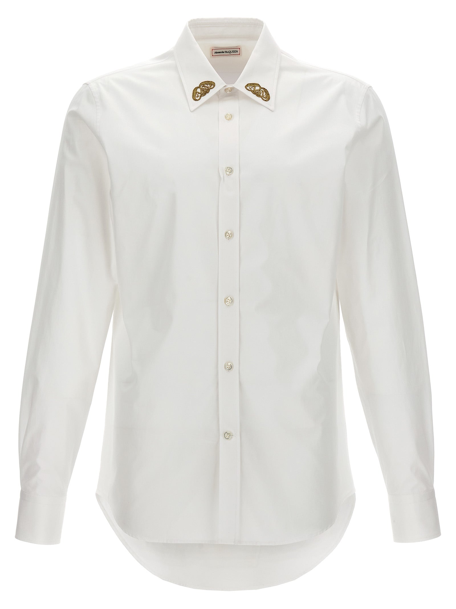 Alexander Mcqueen Embroidered Collar Shirt