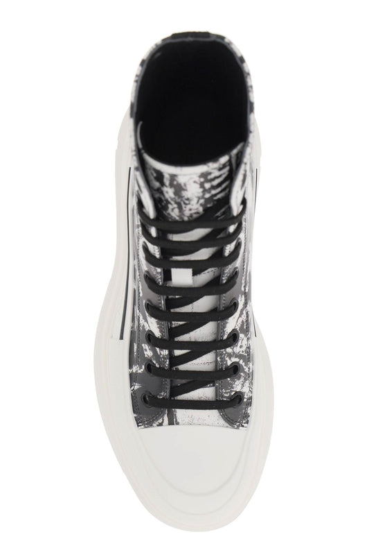 Alexander McQueen 'Tread Slick Graffiti' Ankle Boots Black