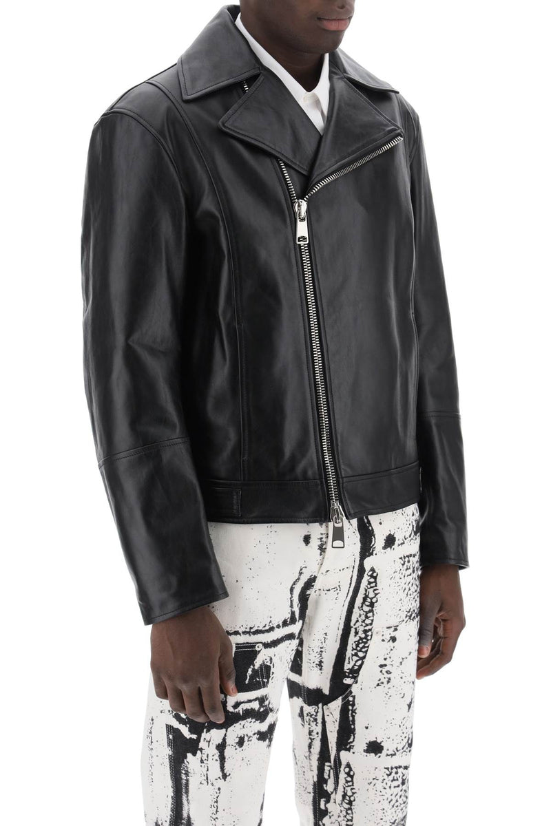 Alexander McQueen Nappa Biker Jacket Black