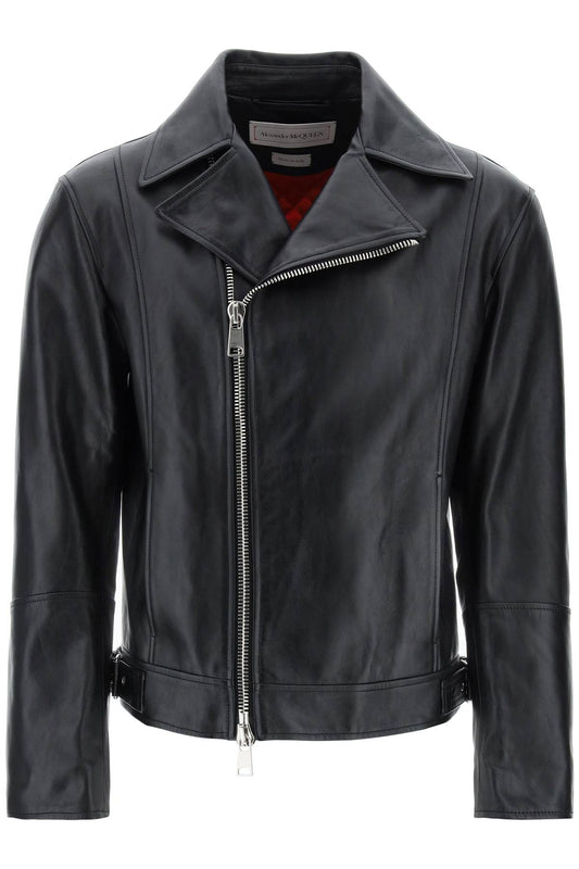 Alexander McQueen Nappa Biker Jacket Black