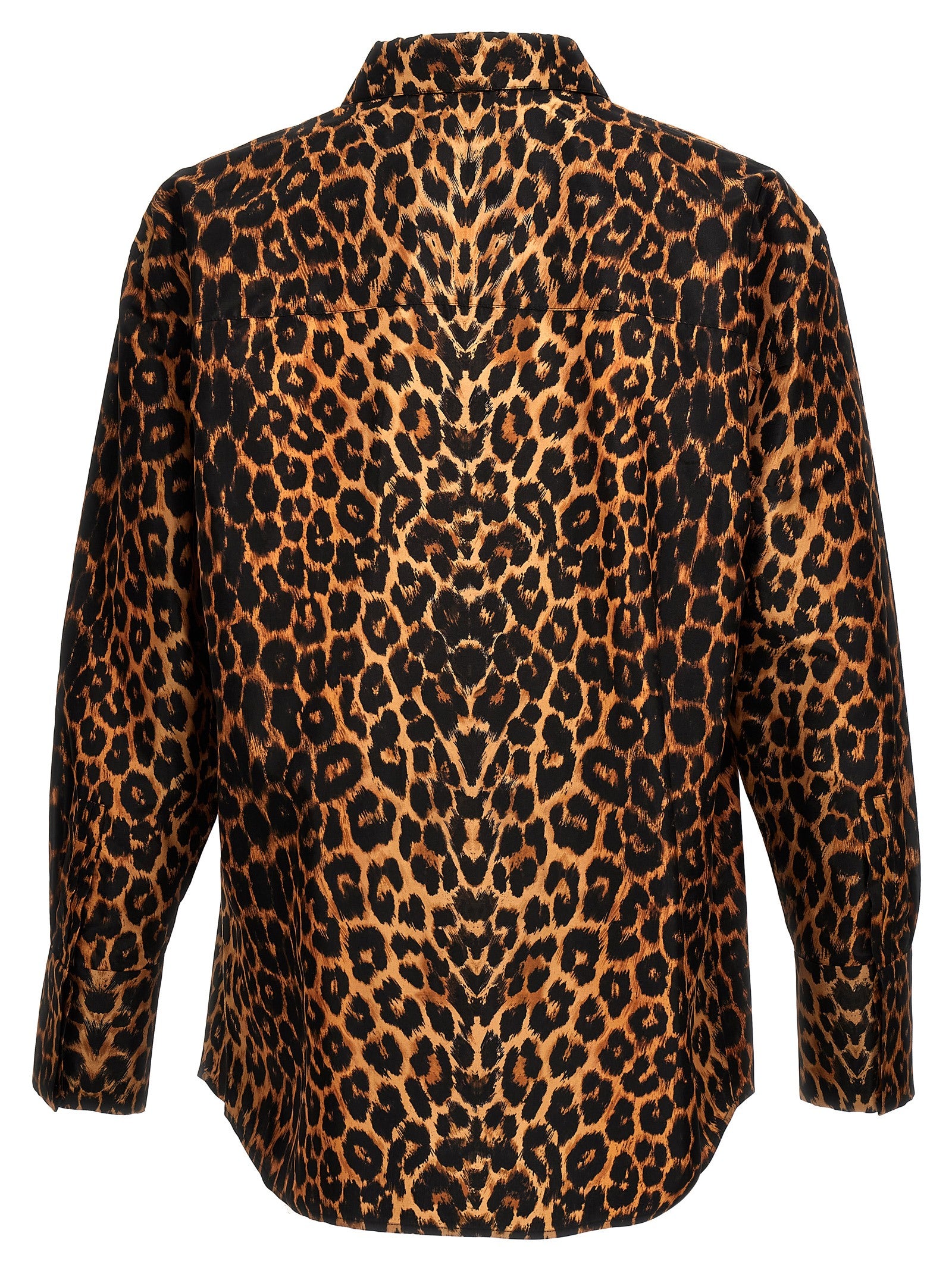 Saint Laurent Leopard Print Taffeta Shirt