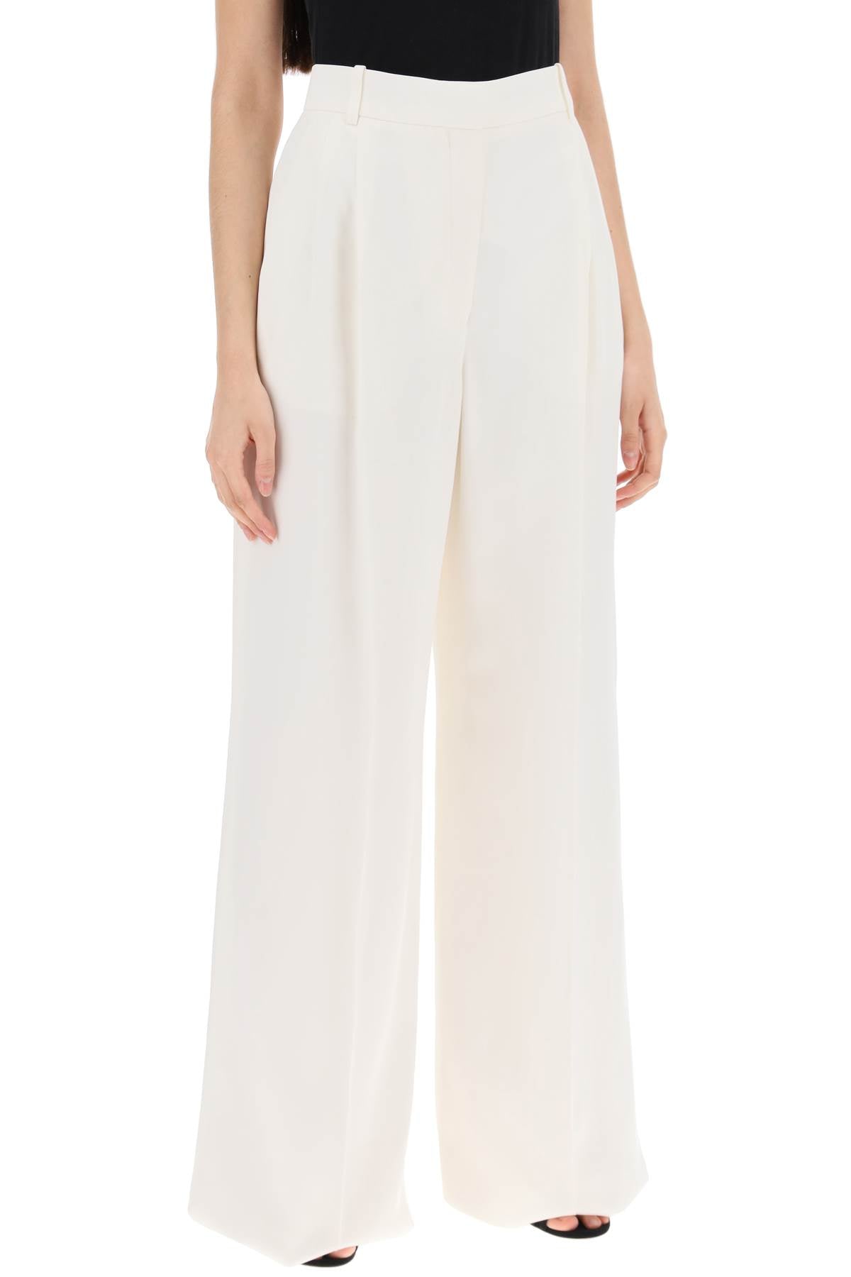 Alexander Mcqueen Double Pleated Palazzo Pants With