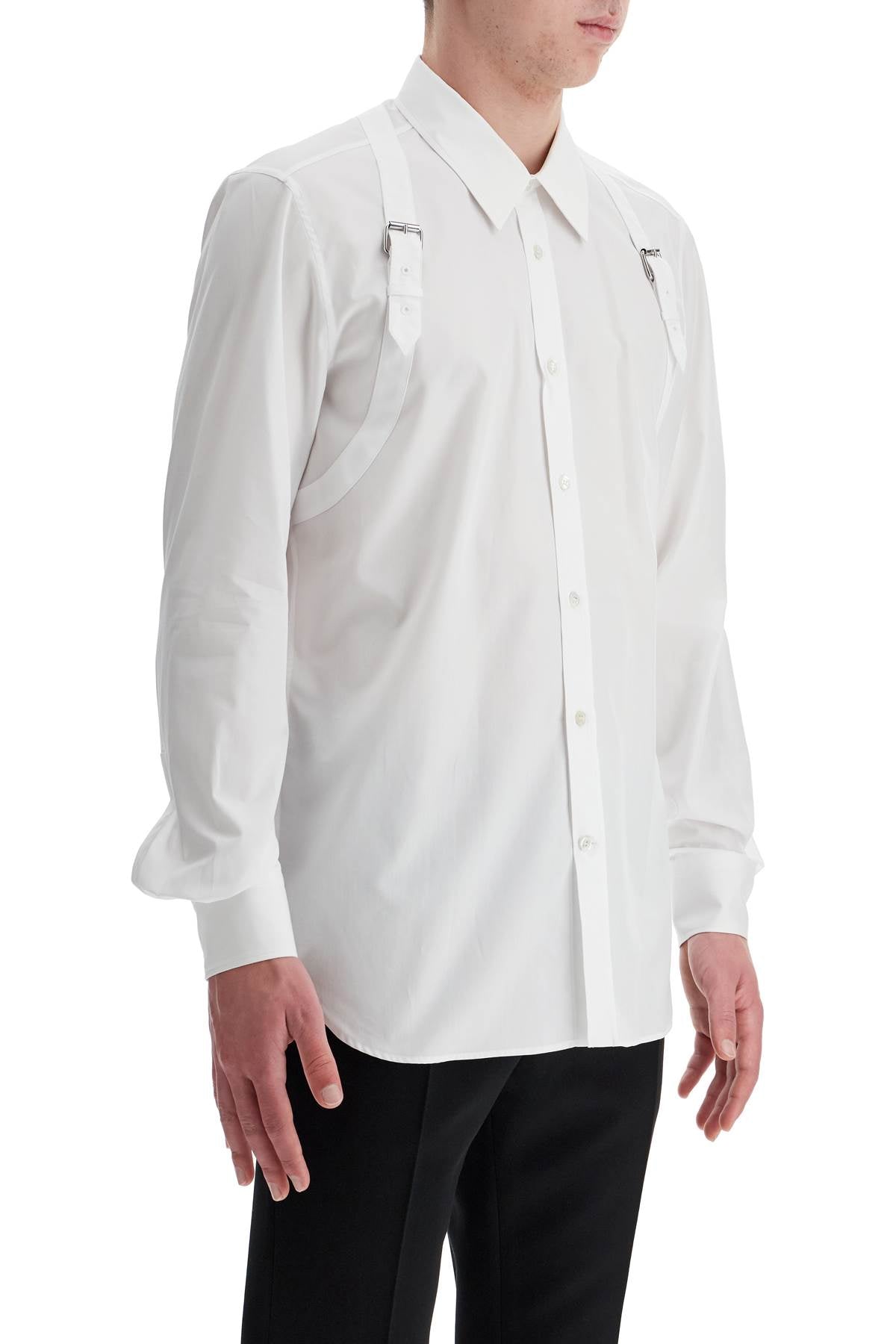 Alexander Mcqueen Poplin Harness Shirt For Men