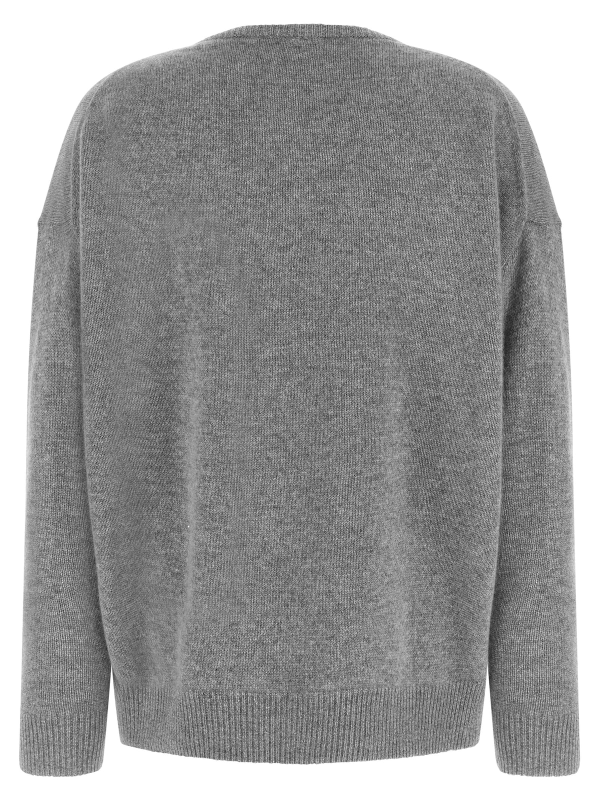 Co Grey Cashmere V-Neck Sweater