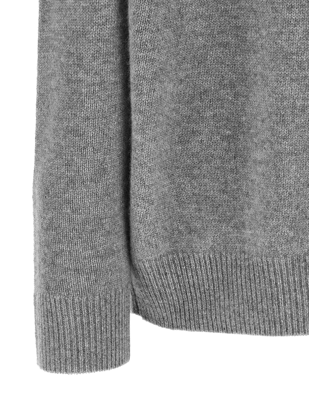 Co Grey Cashmere V-Neck Sweater