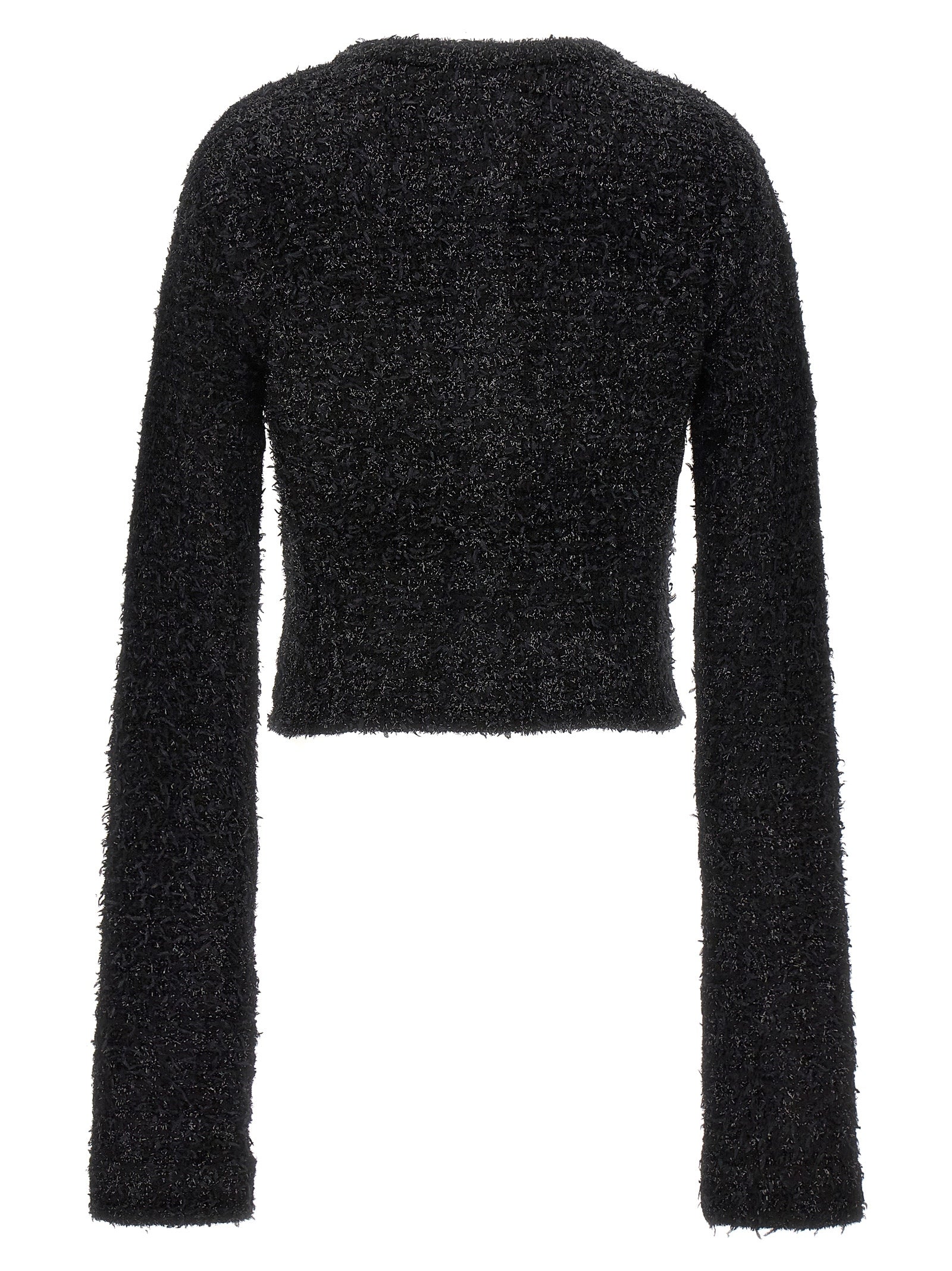 Balenciaga Cropped Tweed Cardigan